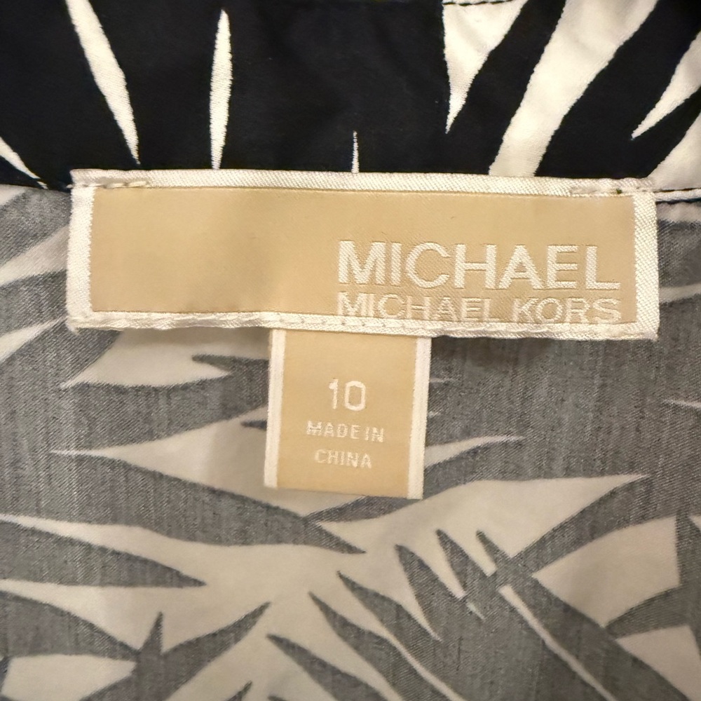 Michael Kors Leaf Print sleeveless dress